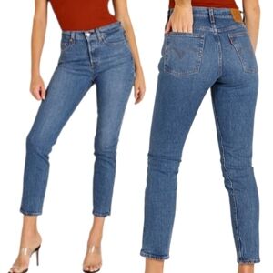 Levis Wedgie Premium Denim Straight Ankle Jeans Iconic Fit